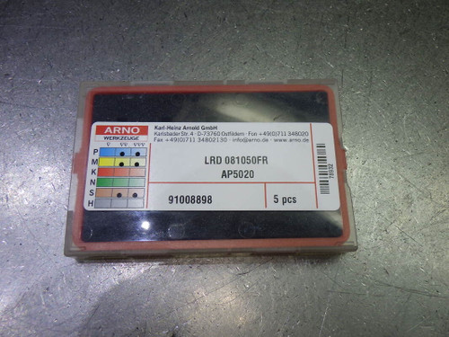 ARNO carbide Grooving / Parting Inserts QTY5 LRD 081050FR AP5020 (LOC2359) ARNO carbide Grooving / Parting Inserts QTY5 LRD 081050FR AP5020 (LOC2359)