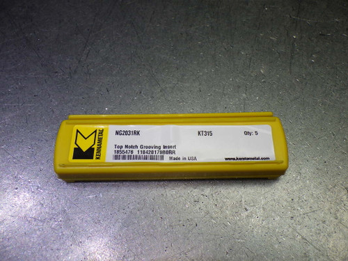 Kennametal Cermet Grooving Inserts QTY5 NG2031RK KT315 (LOC2894A) Kennametal Cermet Grooving Inserts QTY5 NG2031RK KT315 (LOC2894A)