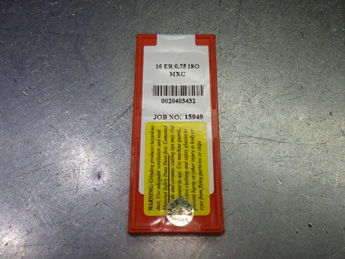 Carmex Carbide Threading Inserts QTY10 16 ER 0.75 ISO MXC (LOC2894A) Carmex Carbide Threading Inserts QTY10 16 ER 0.75 ISO MXC (LOC2894A)