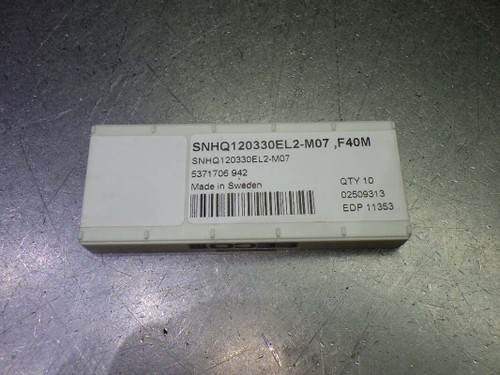 SECO Carbide Milling Inserts QTY10 SNHQ120330EL2-M07 F40M (LOC2894A) SECO Carbide Milling Inserts QTY10 SNHQ120330EL2-M07 F40M (LOC2894A)