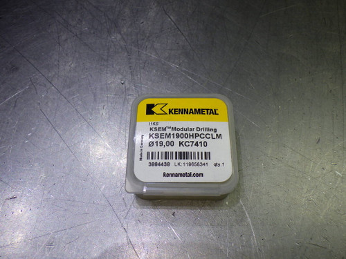 Kennametal 19mm Carbide Drill Tip Insert QTY1 KSEM1900HPCCLM KC7410 (LOC2282) Kennametal 19mm Carbide Drill Tip Insert QTY1 KSEM1900HPCCLM KC7410 (LOC2282)