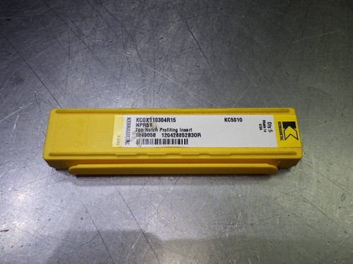 Kennametal Carbide Profiling Inserts QTY5 KCGX110304R15 KC5010 (LOC2282) Kennametal Carbide Profiling Inserts QTY5 KCGX110304R15 KC5010 (LOC2282)