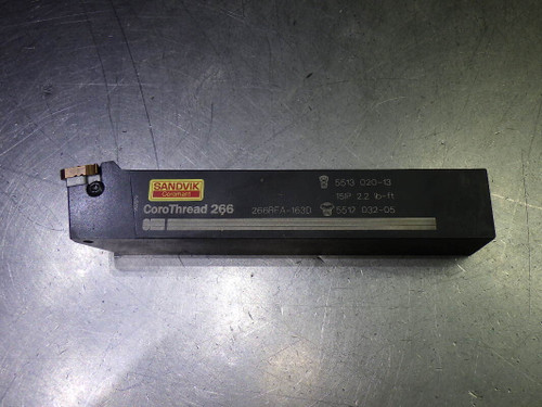 Sandvik 1" x 1" Threading Lathe Tool Holder 6" OAL 266RFA-163D (LOC2282) Sandvik 1" x 1" Threading Lathe Tool Holder 6" OAL 266RFA-163D (LOC2282)