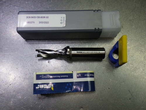 Iscar .433" Coolant Thru 3xD Drill 5/8" Shank DCN 0433-130-063R-3D (LOC2282) Iscar .433" Coolant Thru 3xD Drill 5/8" Shank DCN 0433-130-063R-3D (LOC2282)