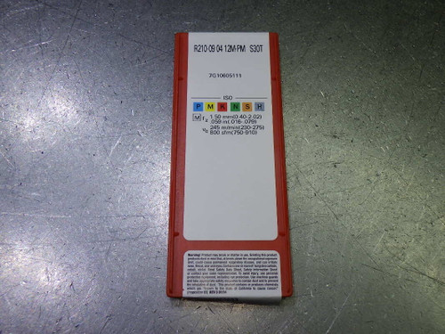 Sandvik Carbide Milling Inserts QTY10 R210-09 04 12M-PM S30T (LOC2252) Sandvik Carbide Milling Inserts QTY10 R210-09 04 12M-PM S30T (LOC2252)