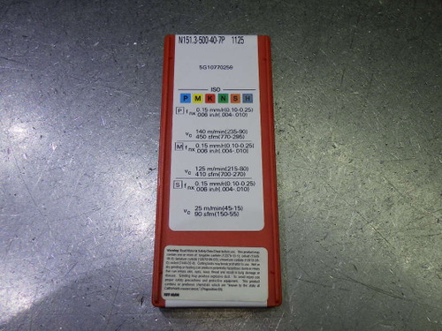 Sandvik Carbide Profiling Inserts QTY10 N151.3-500-40-7P 1125 (LOC2252) Sandvik Carbide Profiling Inserts QTY10 N151.3-500-40-7P 1125 (LOC2252)