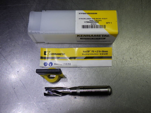 Kennametal .5118-.5314" Coolant Thru Drill 9/16" Shank KTFS0512R03SS056 (LOC2472)
