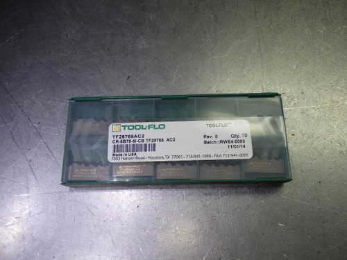 Tool-Flo Carbide Threading Inserts QTY10 CR-5B75-5I-CB TF28765 AC2 (LOC2489)