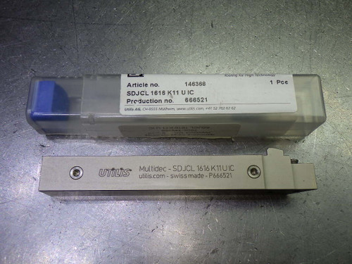 Utilis Coolant Thru Lathe Tool Holder 16mmx16mm Shank SDJCL 1616 K11 U IC (LOC2773C)