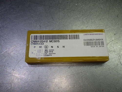 Mitsubishi Carbide Inserts QTY10 CNMA433 / CNMA120412 MC5015 (LOC2813D)
