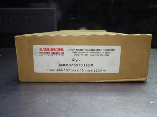 Chick 150mmx40mmx120mm Fixed Jaws QTY2 For QL1040 Vise MJQ10-150.40.120-F (LOC775)