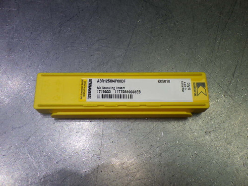 Kennametal Carbide Grooving / Parting Inserts QTY5 A3R125I04P00DF KC5010 (LOC2338A)