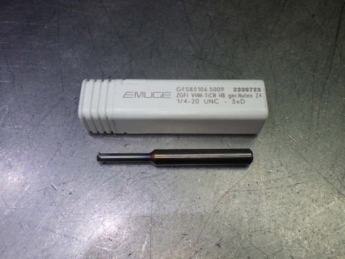 Emuge 1/4-20 UNC 3xD Carbide Thread Mill 1/2" Shank GFS83106.5009 (LOC2338A)