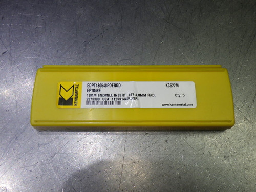 Kennametal Carbide Milling Inserts QTY5 EDPT180548PDERGD KC522M (LOC2338A)