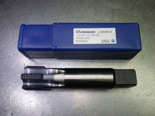 Vergnano 1-5/16"-12 UN 2 B 5 Flute Coolant Thru HSSE-PM Tap J-8596-5 (LOC2305)