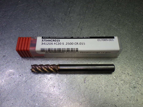 Fullerton 1/4" 5 Flute Carbide CR Endmill 1/4" Shank 37544CR015 (LOC2838B)