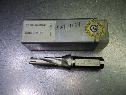 Iscar .63-.665" Coolant Thru 3xD Drill 3/4" Shank DCM 0630-189-075A-3D (LOC2060B)