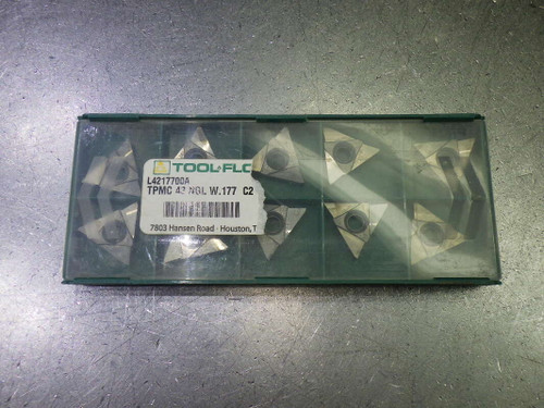 Tool-Flo Carbide Threading Inserts QTY10 TPMC 43 NGL W.177 C2 (LOC1975A)