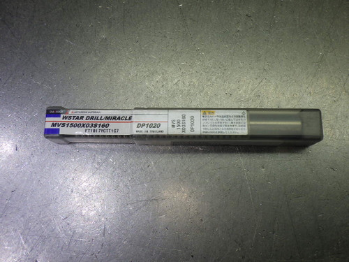Mitsubishi 15mm Coolant Thru 3xD Carbide Drill MVS1500X03S160 DP1020 (LOC1975B)
