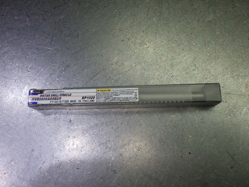 Mitsubishi 8mm Coolant Thru 5xD Carbide Drill MVS0800X05S080 DP1020 (LOC1975B)