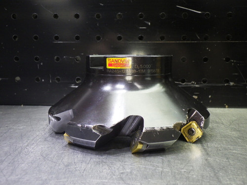 Sandvik 5" 45 Deg Indexable Facemill 1.5" Arbor RA245-127R38-12M (LOC1349A)