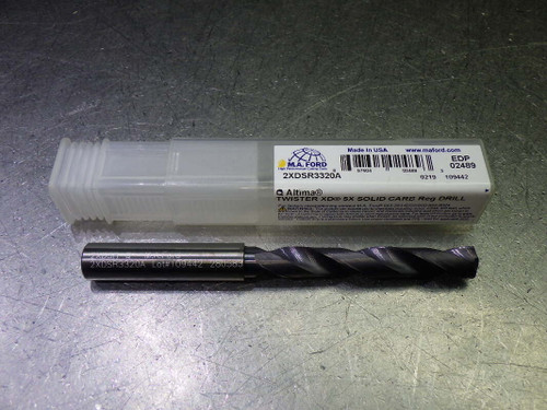 M.A. Ford Letter Q 5xD Carbide Drill 25/64" Shank 2XDSR3320A (LOC1660)