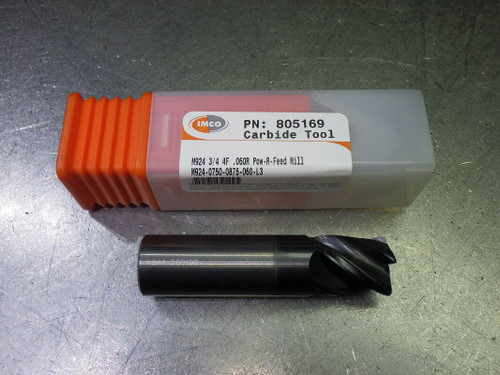 IMCO 3/4" 4 Flute Carbide CR Endmill 3/4" Shank .06" R 805169 (LOC1660)