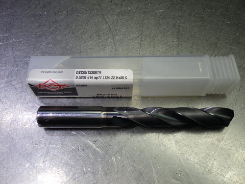 PCT 13.3mm Coolant Thru 5xD Carbide Drill 14mm Shank DXC0513300T9 (LOC1770)
