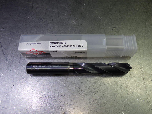 PCT 11.6mm Coolant Thru 3xD Carbide Drill 12mm Shank DXC0311600T9 (LOC1769)