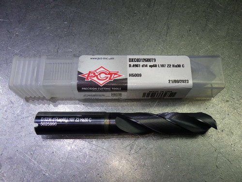 PCT 12.6mm Coolant Thru 3xD Carbide Drill 14mm Shank DXC0312600T9 (LOC1613A)