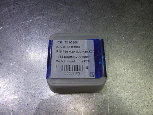Iscar 17.1mm Carbide Drill Tip Inserts QTY2 ICK 171/ICK 0673 IC908 (LOC2985B)