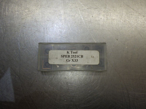 K Tool Carbide Inserts QTY10 SPEB-2521 CB GR X33  (LOC634)