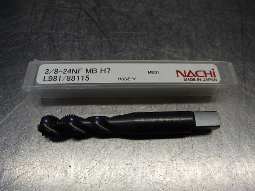 Nachi VTP 3/8-24NF MB H7 HSS Bottoming Spiral Flute Tap L981/88115 (LOC1975A)