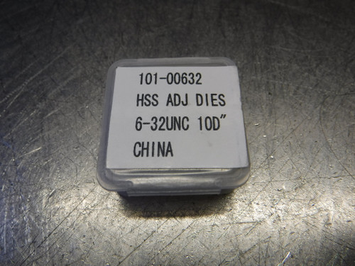 HSS 6-32UNC 10D" Round Adjustable Thread Die 1" OD 101-00632 (LOC998D)
