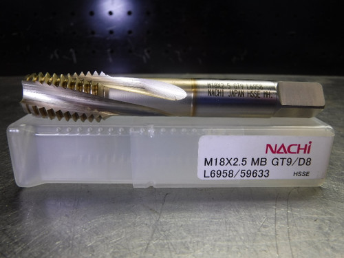 Nachi M18X2.5 MB GT9/D8 SG Lo-Spiral Fluted Tap L6958/59633 (LOC2488A)