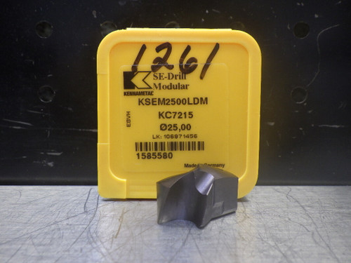 Kennametal Carbide 25mm Drill Insert KSEM2500LDM KC7215 (LOC1279B)