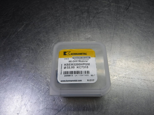 Kennametal  32mm Replaceable Tip Drill Insert  KSEM3200HPGM KC7315 (LOC1279B)
