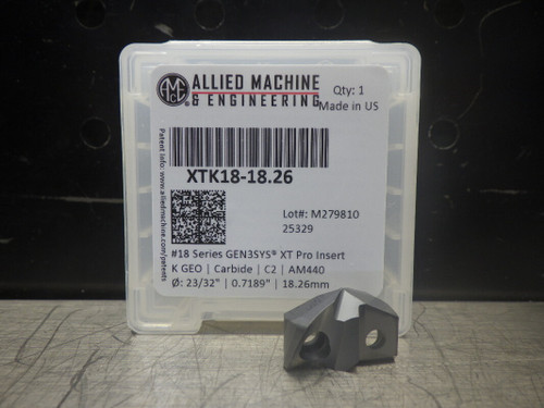 AMEC Carbide 18.26mm Drill Insert XTK18-18.26 (LOC1279B)