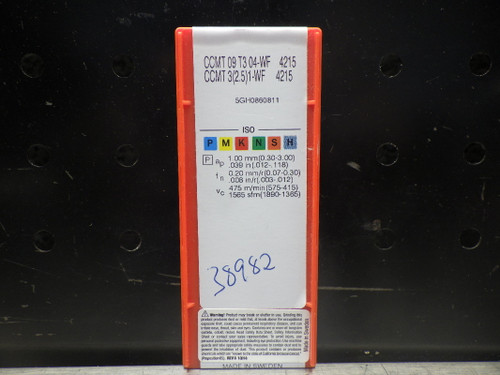 SANDVIK Carbide Inserts QTY2 CNMG 12 04 08-WF 3225 (LOC570)