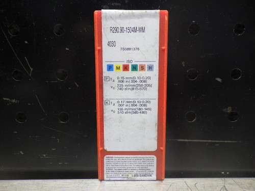 Sandvik Carbide Inserts QTY10 R290.90-1504M-WM 4030 (LOC570)