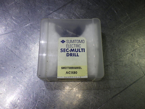 Sumitomo 22.6mm Carbide Drill Tip Insert QTY1 SMDT08906MEL ACX80 (LOC1288B)