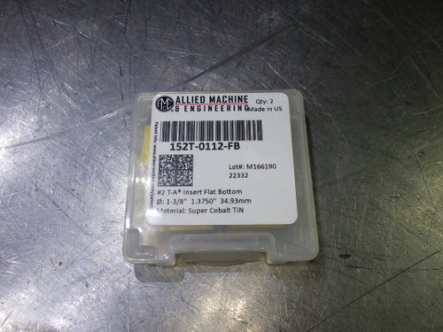 AMEC T-A #2 1.375" Super Cobalt Spade Drill Inserts QTY2 152T-0112-FB (LOC1288B)