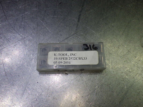 K-Tool Carbide Inserts QTY10 SPEB 2522 CBX33 (LOC1288B)