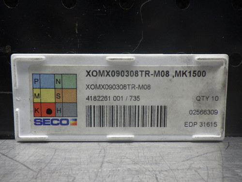 SECO Carbide Inserts QTY10 XOMX090308TR-M08 MK1500 (LOC1464)