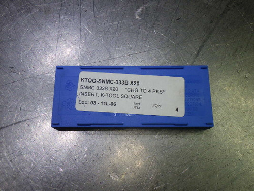 K-Tool Carbide Milling Inserts QTY10 SNMC 333B X20 (LOC1278A)