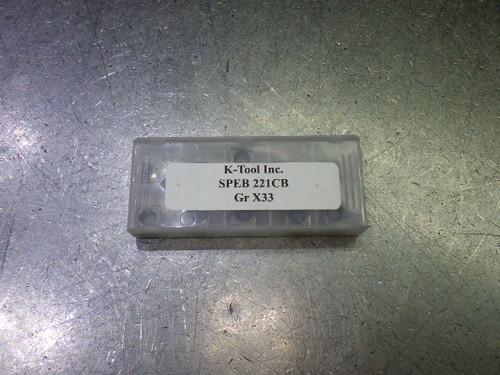 K-Tool Carbide Inserts QTY10 SPEB 221CB GR X33 (LOC1278A)