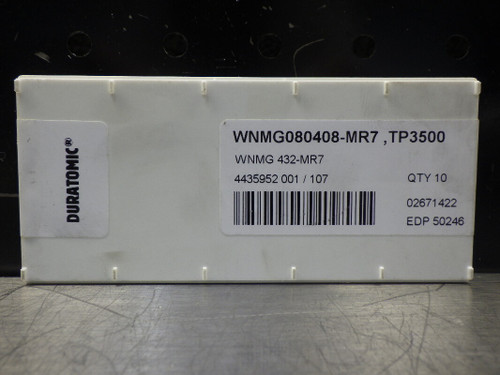 SECO Carbide Inserts QTY10 WNMG08408-MR7 TP3500 (LOC1286A)