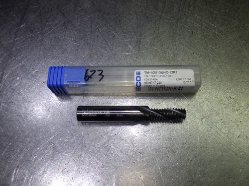 SECO .425" 1/2x13 UNC Coolant Thru Carbide Thread Mill TM-1/2X13UNC-12R1 (LOC1982A)