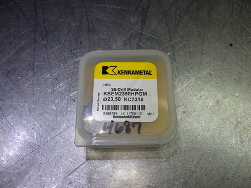 Kennametal 23.5mm Carbide Drill Tip Insert QTY1 KSEM2350HPGM KC7315 (LOC1982A)