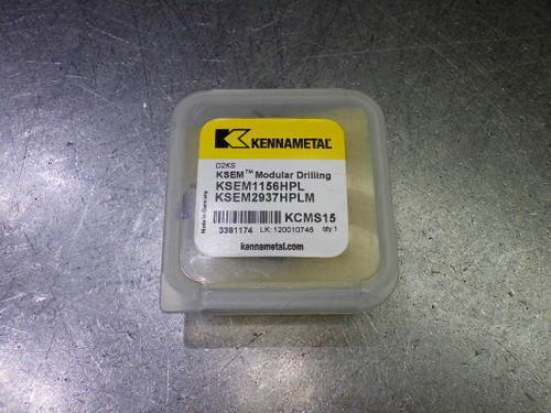 Kennametal 1.156" Carbide Drill Tip Insert QTY1 KSEM1156HPL KC7320 (LOC430)